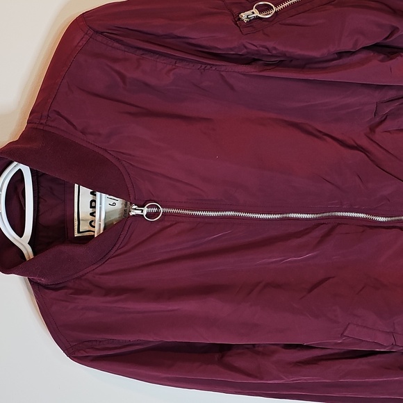 Garage Maroon Size 6 Bomber Jacket - Picture 2 of 7